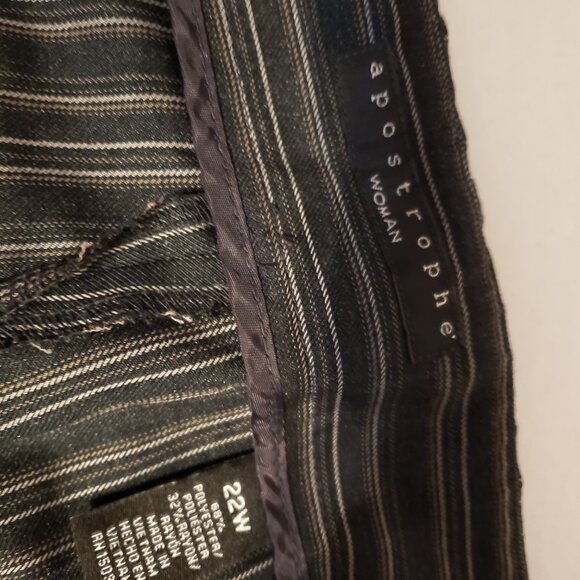 Pinstripe Black Trousers - Picture 2 of 5